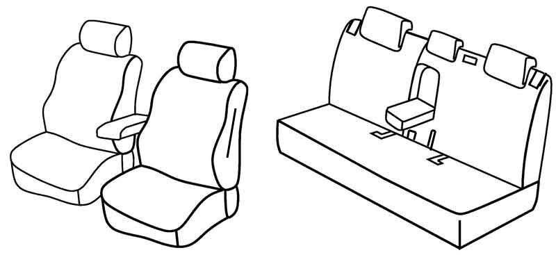 Set coprisedili Superior - Nocciola - compatibile per Nissan Note (10/13>10/17) Tekna
