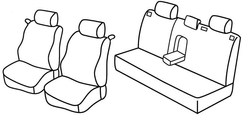 Set coprisedili Superior - Grigio/Nero - compatibile per Opel Astra G 3p (11/00>03/05)