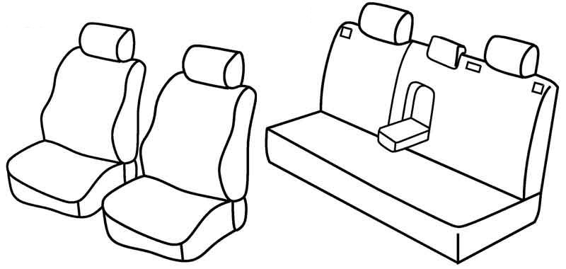 Set coprisedili Superior - Nero/Blu - compatibile per Opel Astra G 5p (04/98>02/04)