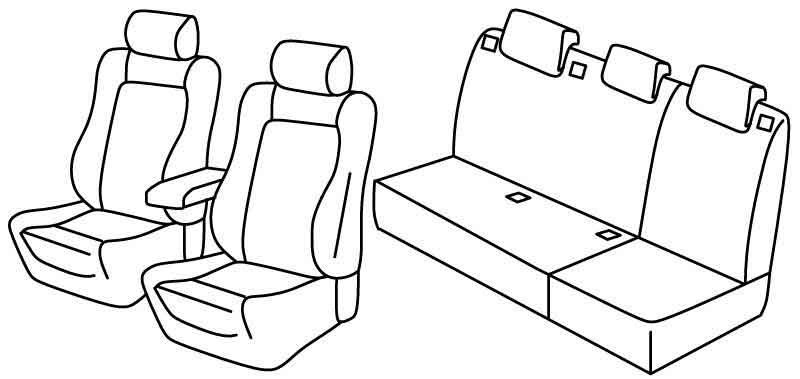 Set coprisedili Superior - Nocciola - compatibile per Opel Astra J Sports Tourer (11/10>02/16)