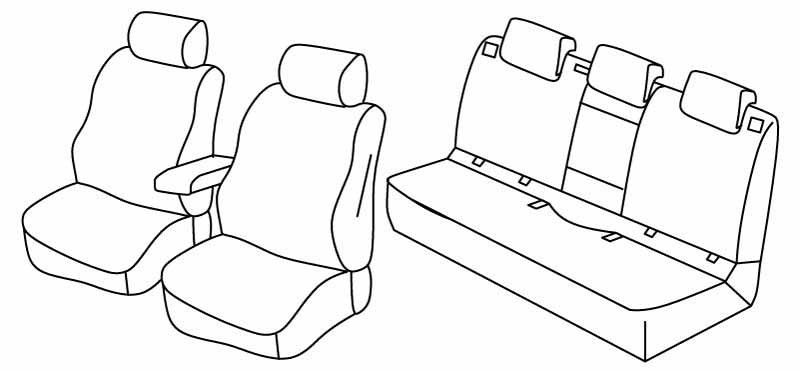 Set coprisedili Superior - Beige - compatibile per Opel Astra K Sports Tourer (03/16>02/22)