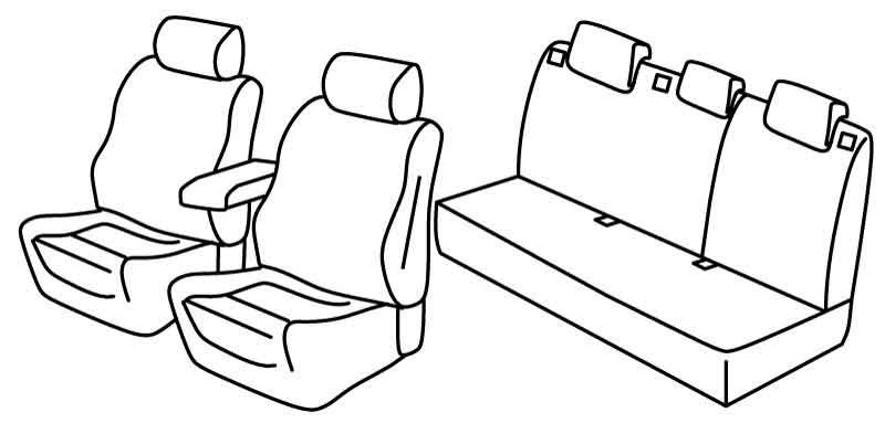 Set coprisedili Superior - Beige - compatibile per Opel Astra J GTC (09/11>08/18)