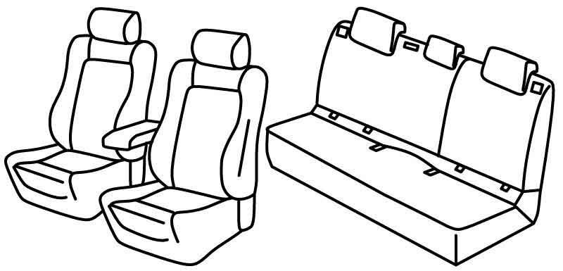 Set coprisedili Superior - Nocciola - compatibile per Seat Leon 5p (01/13>05/20) Reference Sport
