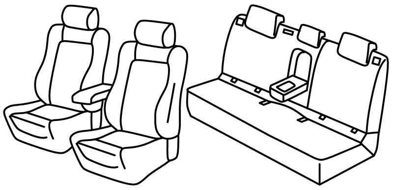 Set coprisedili Superior - Beige - compatibile per Seat Leon 5p (01/13>05/20) FR - Seat Leon ST (01/14>05/20) FR
