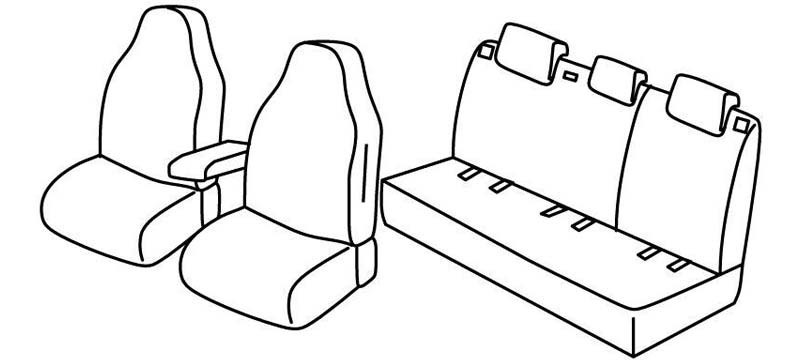 Set coprisedili Superior - Nocciola - compatibile per Skoda Fabia 5p (02/15>08/21) Ambition Plus