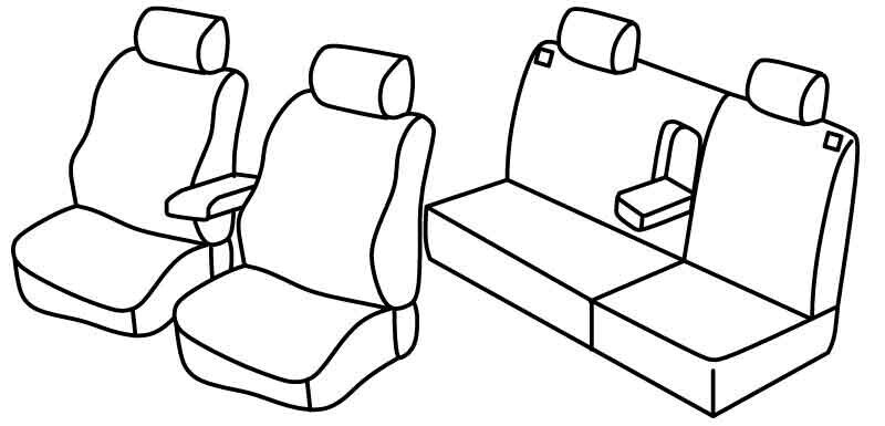 Set coprisedili Superior - Nocciola - compatibile per Skoda Octavia 5p (09/04>01/09)