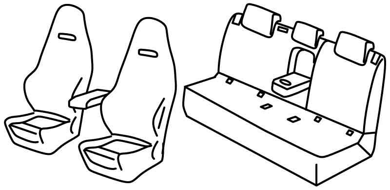 Set coprisedili Superior - Beige - compatibile per Skoda Kamiq (12/19>) - Skoda Scala 5p (06/19>)