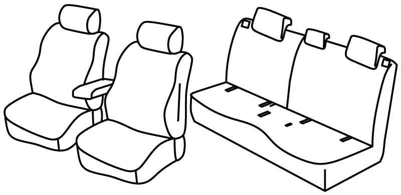 Set coprisedili Superior - Nocciola - compatibile per Suzuki S-Cross (09/13>11/21) - Suzuki S-Cross 5p (12/21>)