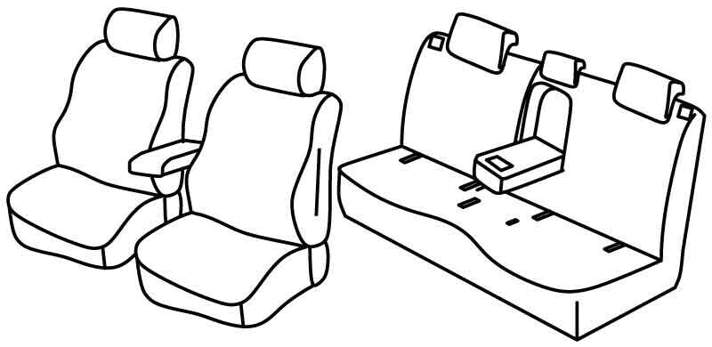 Set coprisedili Superior - Nocciola - compatibile per Suzuki S-Cross (09/13>11/21) GL+, Premium, Elegance - Suzuki S-Cross 5p (12/21>) GL+, Premium, Elegance