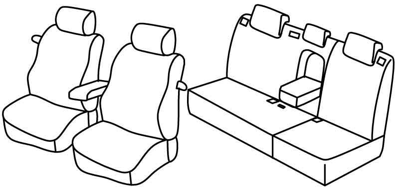 Set coprisedili Superior - Beige - compatibile per Toyota Auris 3p (04/07>11/12)