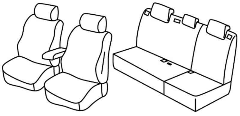 Set coprisedili Superior - Beige - compatibile per Toyota Auris 5p (04/07>11/12)