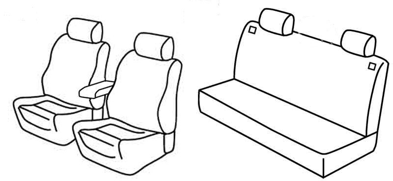 Set coprisedili Superior - Nocciola - compatibile per Volkswagen Golf IV 5p (10/97>10/03) fino al 1999