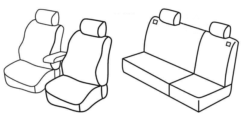 Set coprisedili Superior - Beige - compatibile per Volkswagen Golf IV 5p (10/97>10/03) fino al 1999