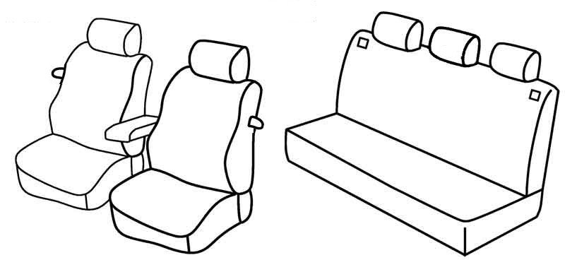 Set coprisedili Superior - Beige - compatibile per Volkswagen Golf IV 3p (10/97>10/03) dal 2000