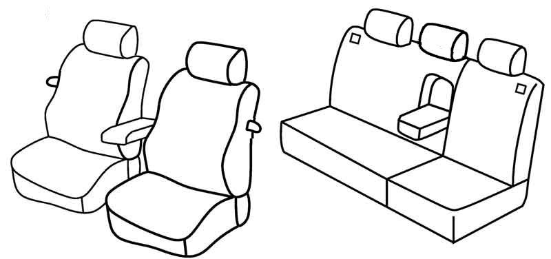 Set coprisedili Superior - Beige - compatibile per Volkswagen Golf IV 3p (10/97>10/03) dal 2000