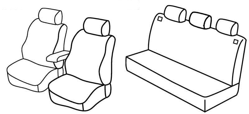 Set coprisedili Superior - Beige - compatibile per Volkswagen Golf IV 5p (10/97>10/03) dal 2000