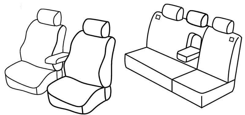 Set coprisedili Superior - Beige - compatibile per Volkswagen Golf IV 5p (10/97>10/03) dal 2000