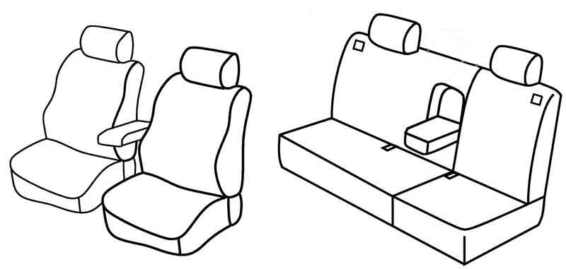 Set coprisedili Superior - Beige - compatibile per Volkswagen Golf IV Variant (04/99>05/06) fino al 1999