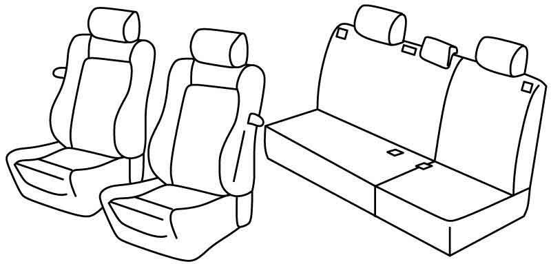 Set coprisedili Superior - Beige - compatibile per Volkswagen Polo 3p (11/01>08/09)