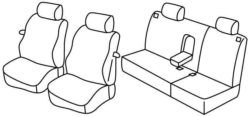 Set coprisedili Superior - Beige - compatibile per Volkswagen Polo 3p (11/01>08/09)