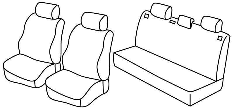 Set coprisedili Superior - Beige - compatibile per Volkswagen Polo 5p (11/01>08/09)