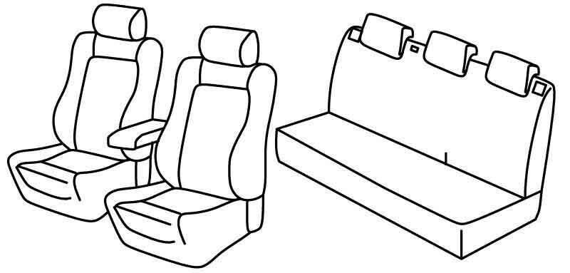 Set coprisedili Superior - Nocciola - compatibile per Volkswagen Polo 5p (09/09>04/14) Highline