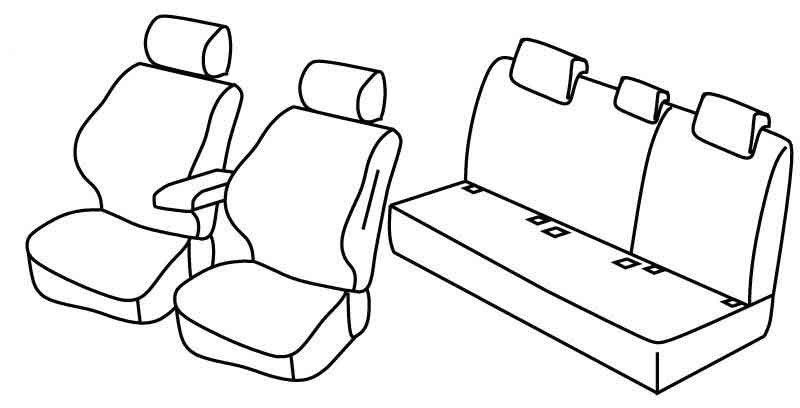 Set coprisedili Superior - Beige - compatibile per Volkswagen Jetta (02/11>01/13) Comfortline