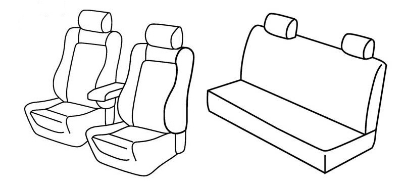 Set coprisedili Superior - Grigio/Nero - compatibile per Alfa Romeo 156 4p (10/97>05/03)
