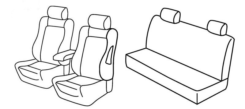 Set coprisedili Superior - Nocciola - compatibile per Alfa Romeo 156 4p (06/03>12/07)