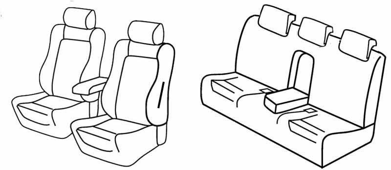 Set coprisedili Superior - Grigio/Nero - compatibile per Alfa Romeo 159 4p (08/05>09/13)