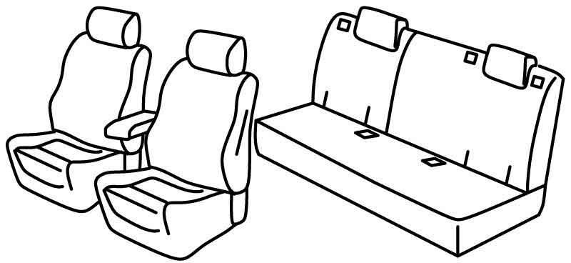 Set coprisedili Superior - Nocciola - compatibile per Alfa Romeo Giulietta (04/10>04/21)