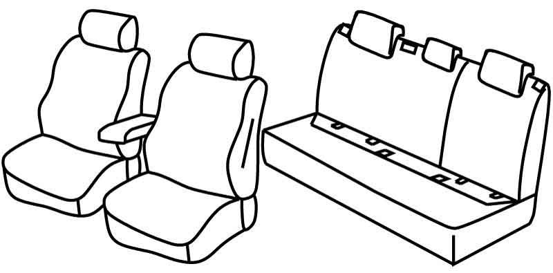 Set coprisedili Superior - Nocciola - compatibile per Audi A3 Sportback (11/12>04/20)