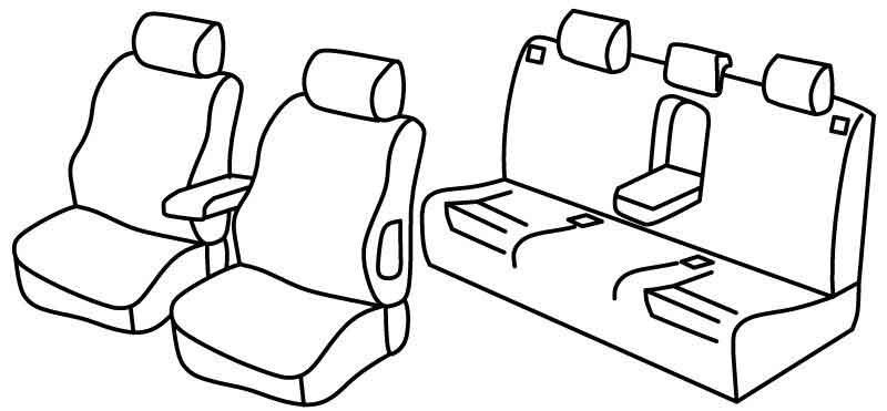 Set coprisedili Superior - Grigio/Nero - compatibile per Audi A4 Avant (09/01>04/08)