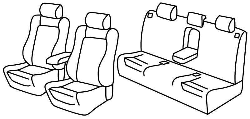 Set coprisedili Superior - Beige - compatibile per Audi A4 Avant (09/01>04/08)