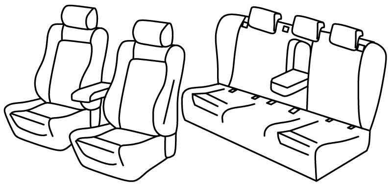 Set coprisedili Superior - Nero/Rosso - compatibile per Audi A4 4p (11/07>10/15)