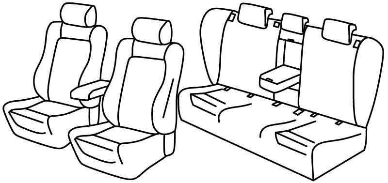 Set coprisedili Superior - Nero/Blu - compatibile per Audi A4 4p (11/15>09/24)