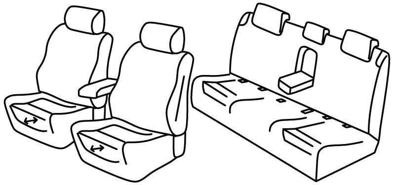 Set coprisedili Superior - Nocciola - compatibile per Audi A6 4p (04/11>06/18)