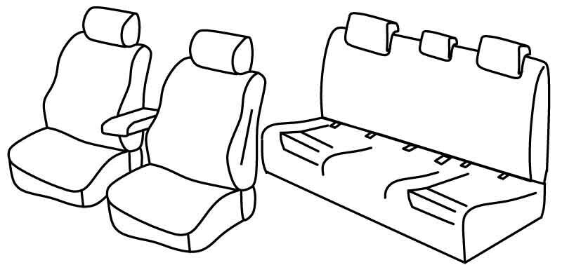Set coprisedili Superior - Grigio/Nero - compatibile per Audi A4 Avant (11/15>10/24)