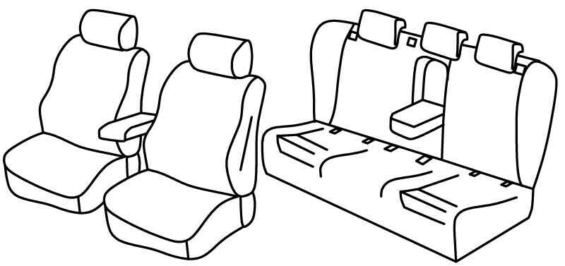 Set coprisedili Superior - Beige - compatibile per Audi A4 Avant (05/08>10/15)