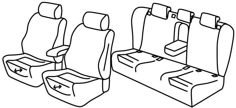 Set coprisedili Superior - Nocciola - compatibile per Audi A6 Avant (09/11>07/18)