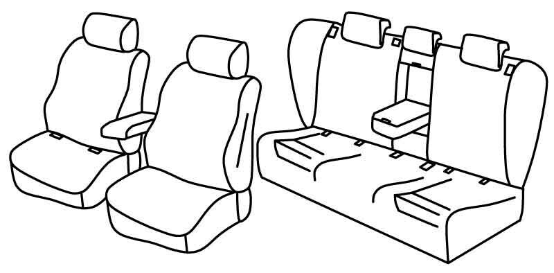 Set coprisedili Superior - Nocciola - compatibile per Audi A4 Avant (11/15>10/24)