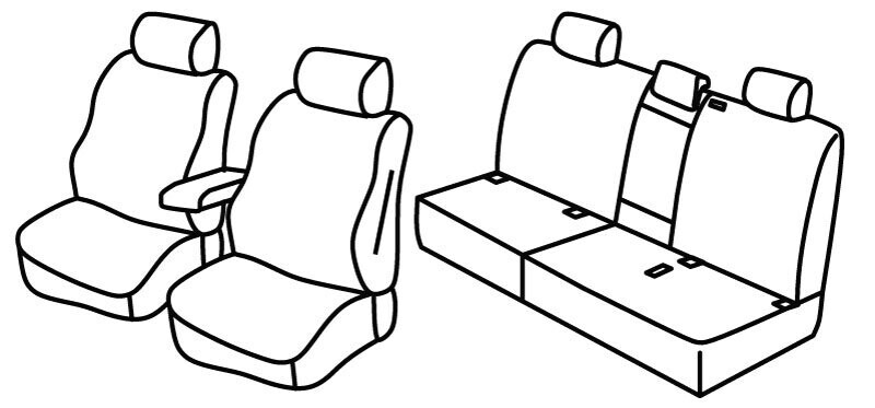Set coprisedili Superior - Nero/Blu - compatibile per Audi Q3 (01/19>07/25)