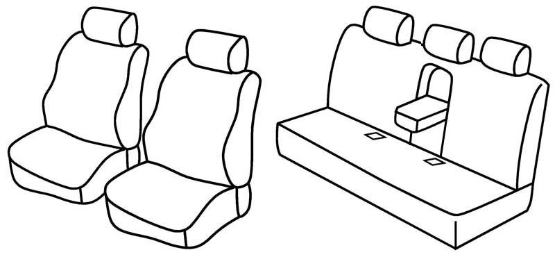 Set coprisedili Superior - Nero/Blu - compatibile per Bmw Serie 3 (E46) (03/98>02/05)