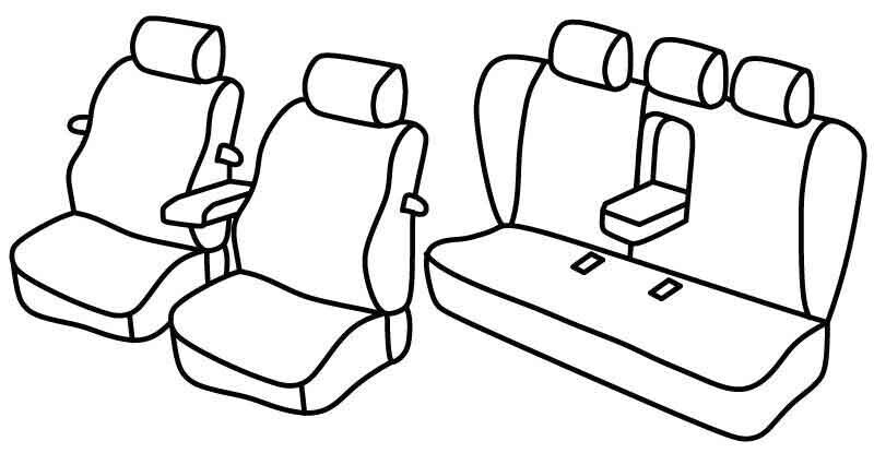 Set coprisedili Superior - Grigio/Nero - compatibile per Bmw Serie 3 Coupè (E46) (04/99>08/06)