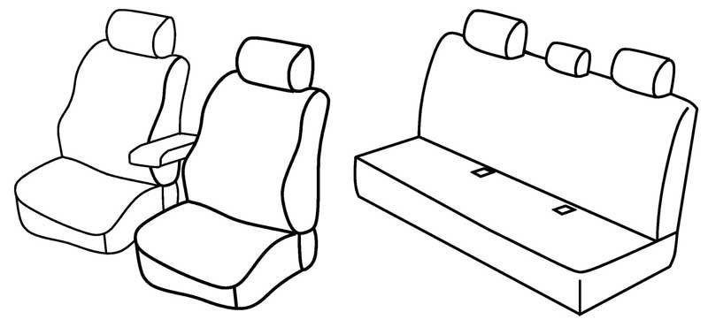 Set coprisedili Superior - Nero/Blu - compatibile per Bmw Serie 3 (E90) (03/05>01/12)