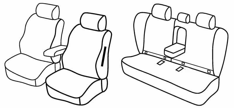Set coprisedili Superior - Nero/Blu - compatibile per Bmw Serie 3 (E90) (03/05>01/12)