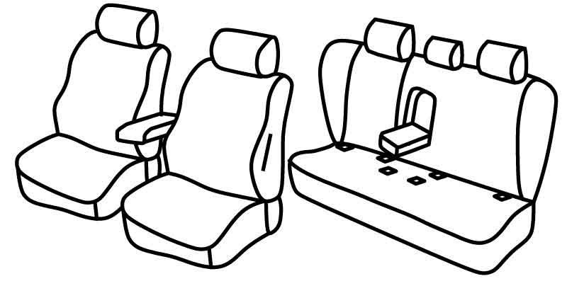 Set coprisedili Superior - Nero/Blu - compatibile per Bmw Serie 3 (E90) (03/05>01/12)