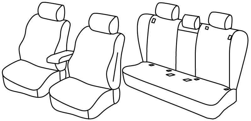 Set coprisedili Superior - Nero/Blu - compatibile per Bmw X1 (E84) (10/09>10/15)