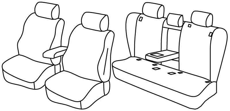Set coprisedili Superior - Nero/Blu - compatibile per Bmw X1 (E84) (10/09>10/15)