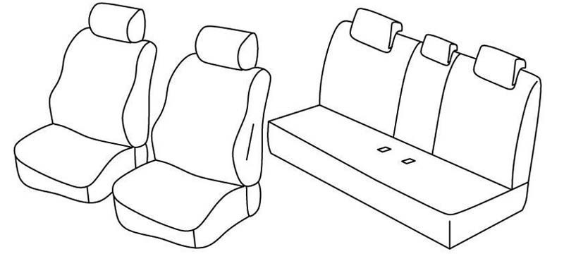Set coprisedili Superior - Nocciola - compatibile per Bmw Serie 7 (E65) (E66) (11/01>09/08)